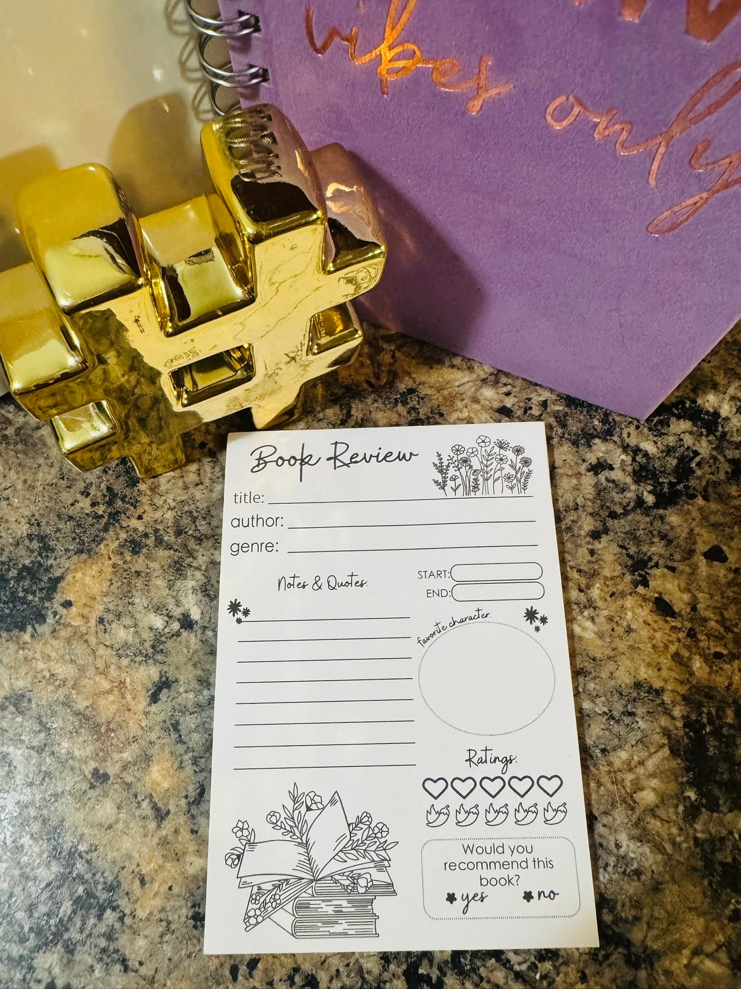 Book Review Notepad